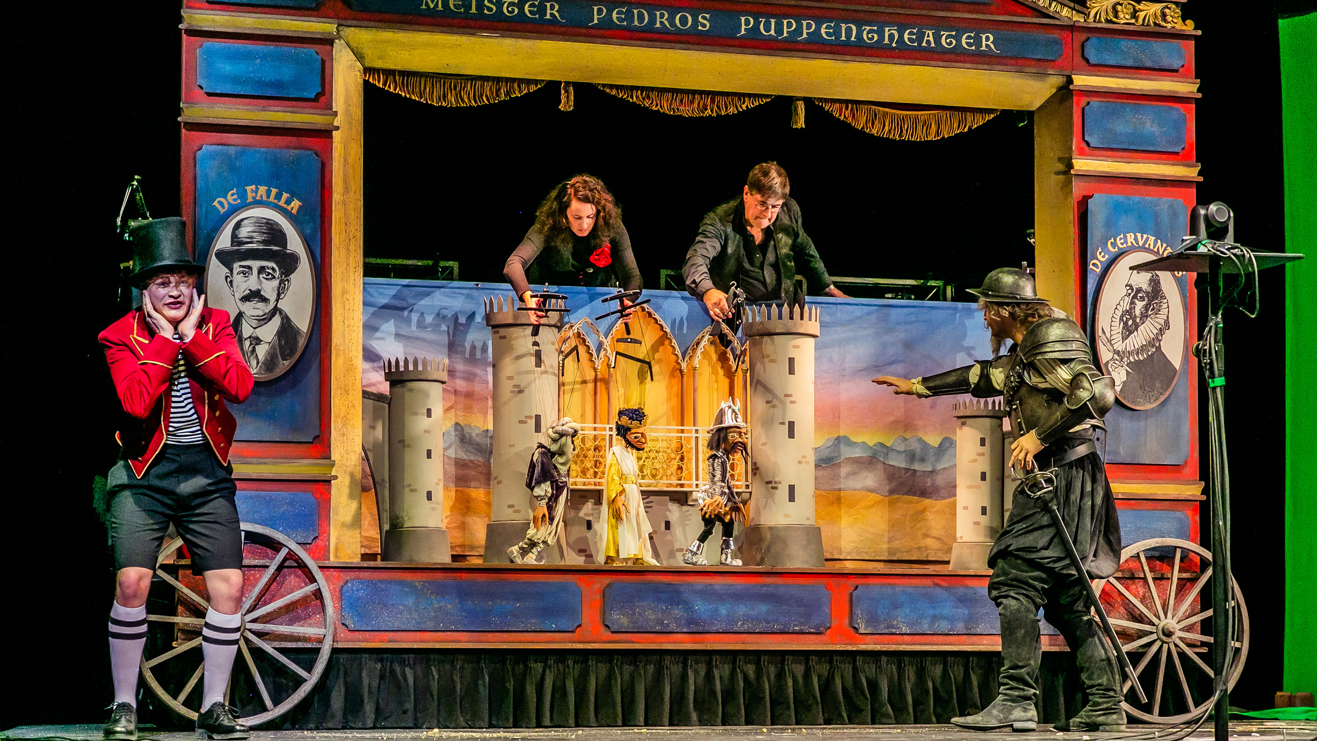 Anton Bachleitner (Puppenspieler), Anna Zamolska (Puppenspielerin), David Fischer (Junge), Richard Šveda (Don Quijote)
