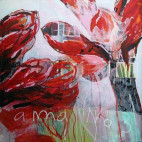 Bild Stephan Geisler - Einzelausstellung  | ama no.3 | 80x80cm
Acryl und Mischtechnik auf Leinwand | (c) 2008 / Stephan Geisler