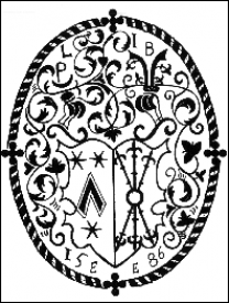 Wappen des Philipp von Lomont und der Johanna von Buck auf einem Raerener Krug.